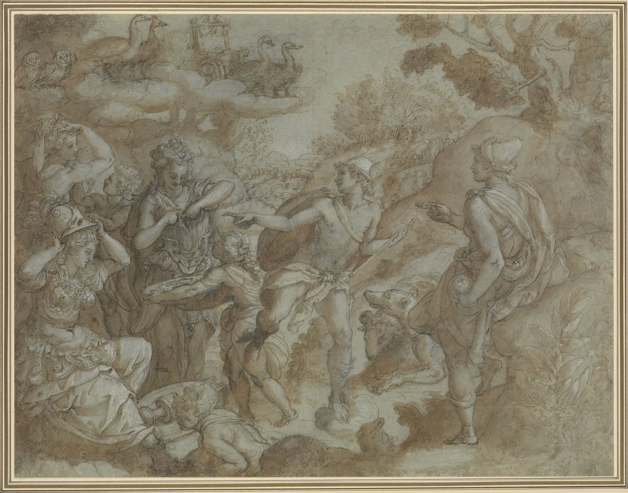 Dommen av Paris, 1583. av Alessandro Allori