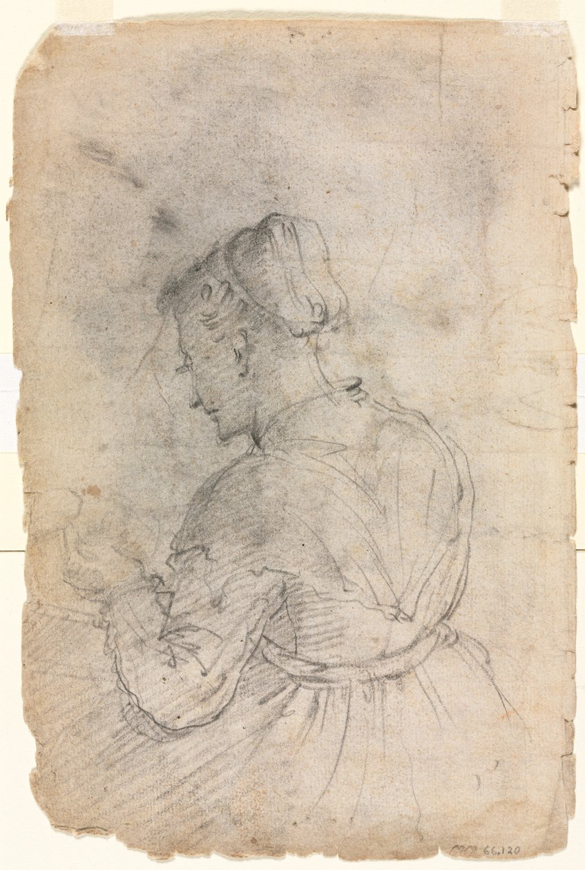 En kjøkkenhjelp (verso) av Alessandro Casolani