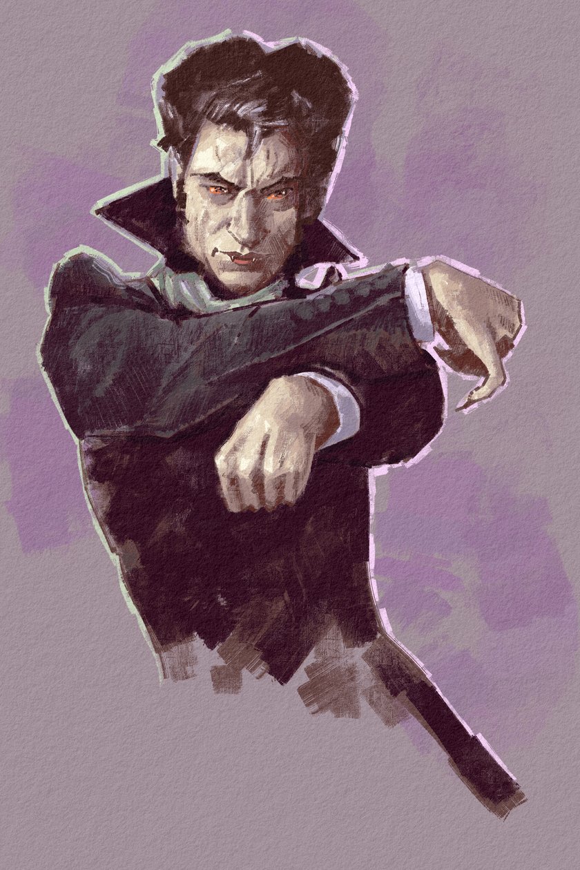 Grev Dracula (illustrasjon) av Alessandro Lonati