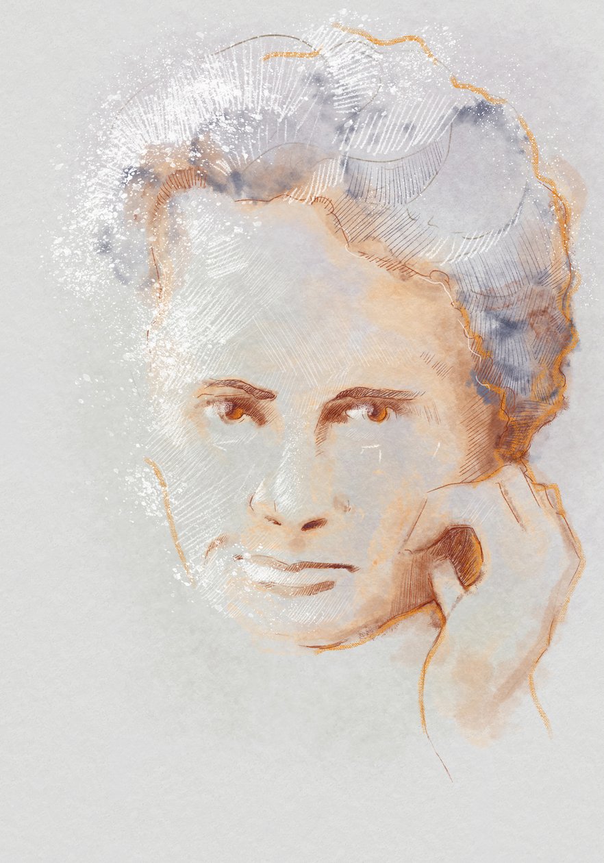 Marie Sklodowska Curie, 2023 (illustrasjon) av Alessandro Lonati
