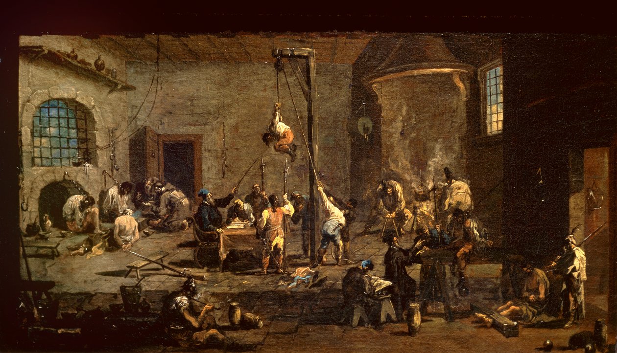 A Court of the Inquisition, c.1710-20 av Alessandro Magnasco