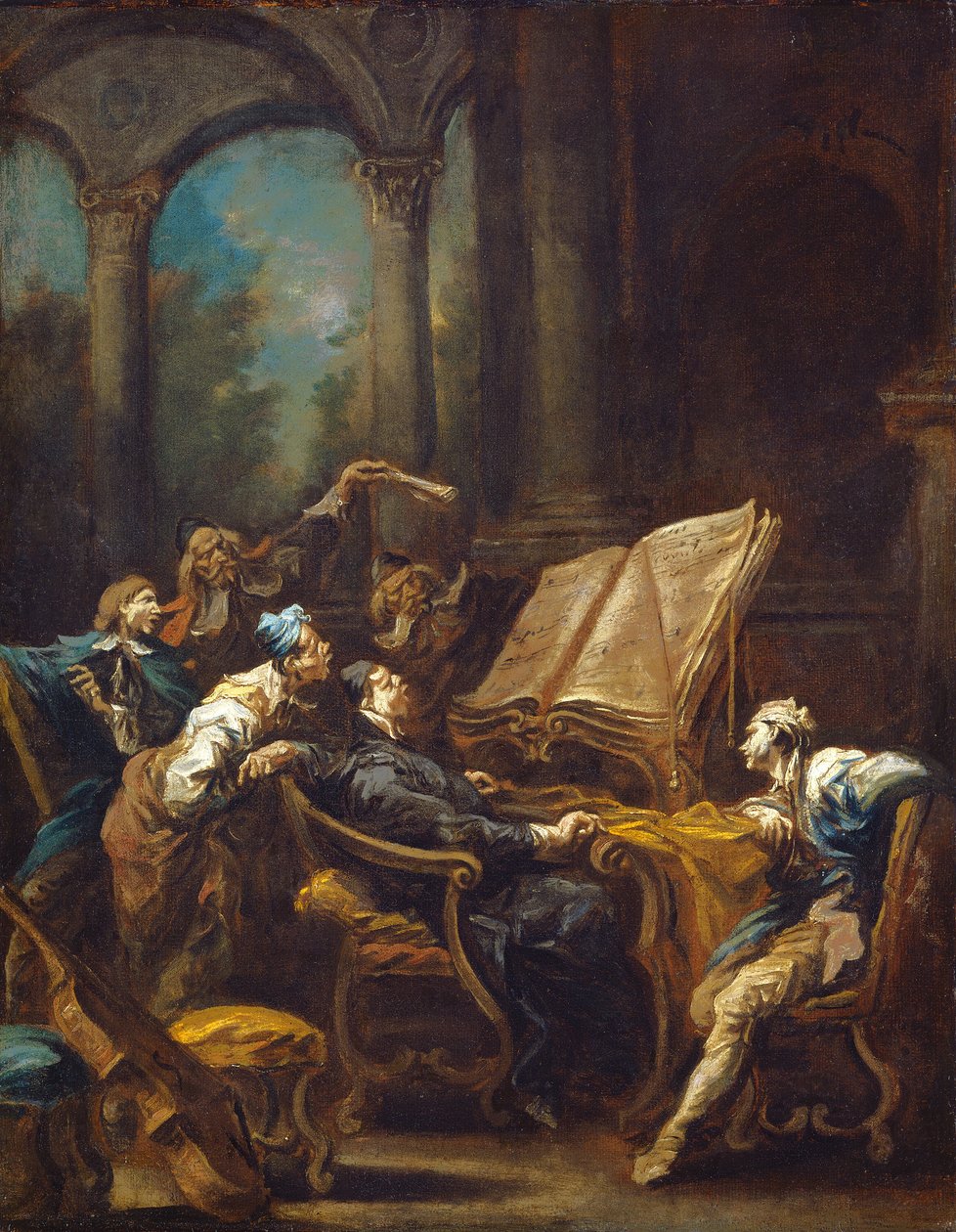 Koristene, ca. 17401745. av Alessandro Magnasco