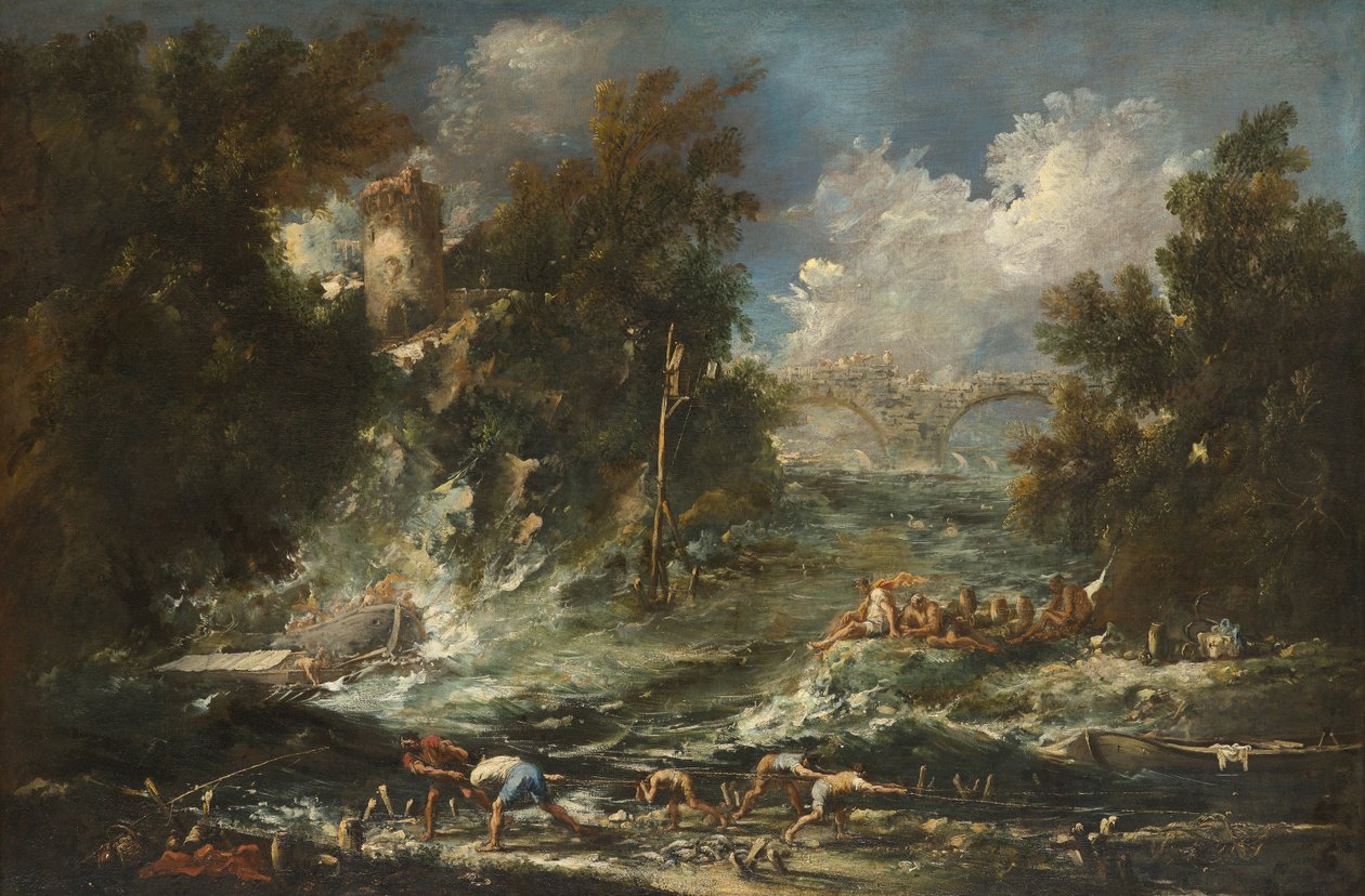 Stormen, ca. 1710-1720 av Alessandro Magnasco