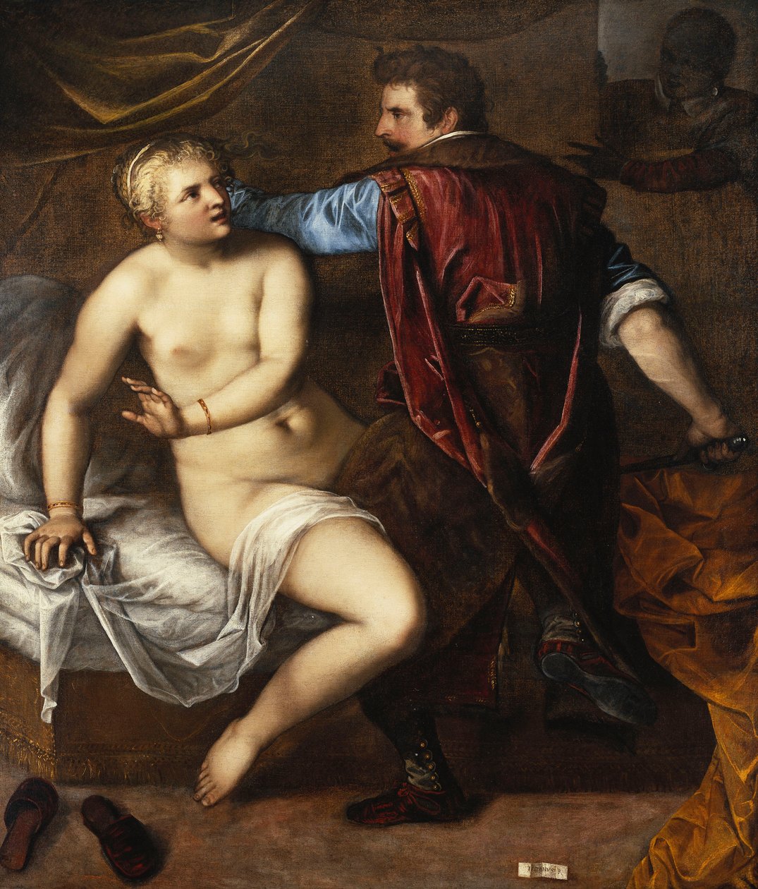 Voldtekten av Lucretia, av Alessandro Varotari