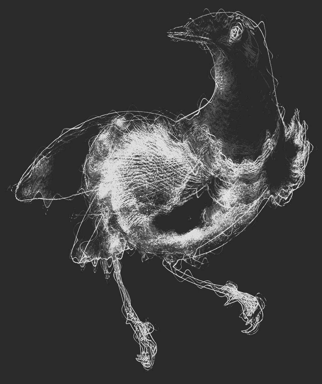 Bird III, 2020 (blandet media) av Alex Caminker