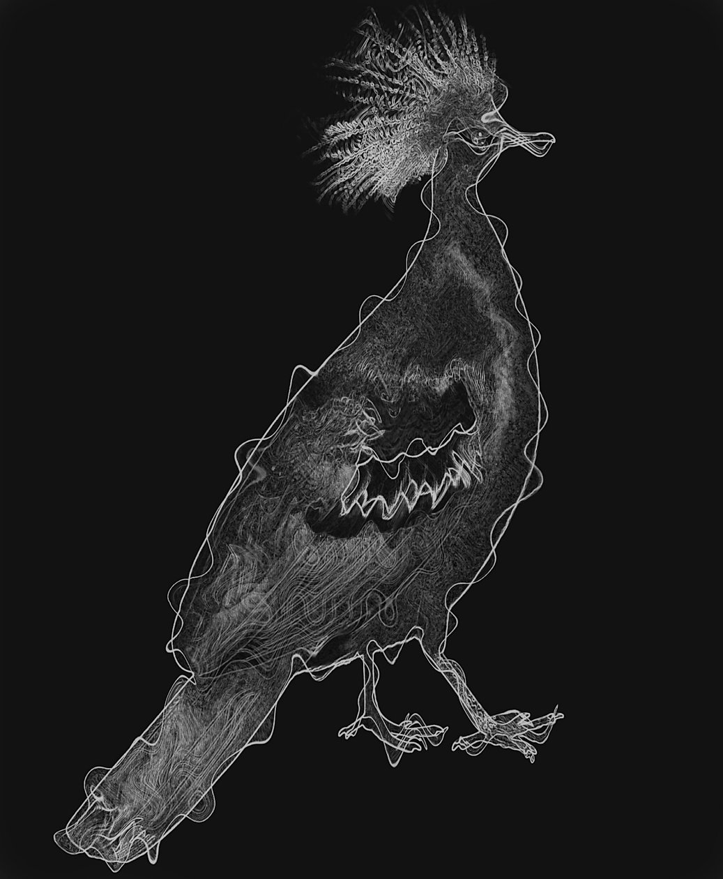 Bird IV, 2020 (blandet media) av Alex Caminker