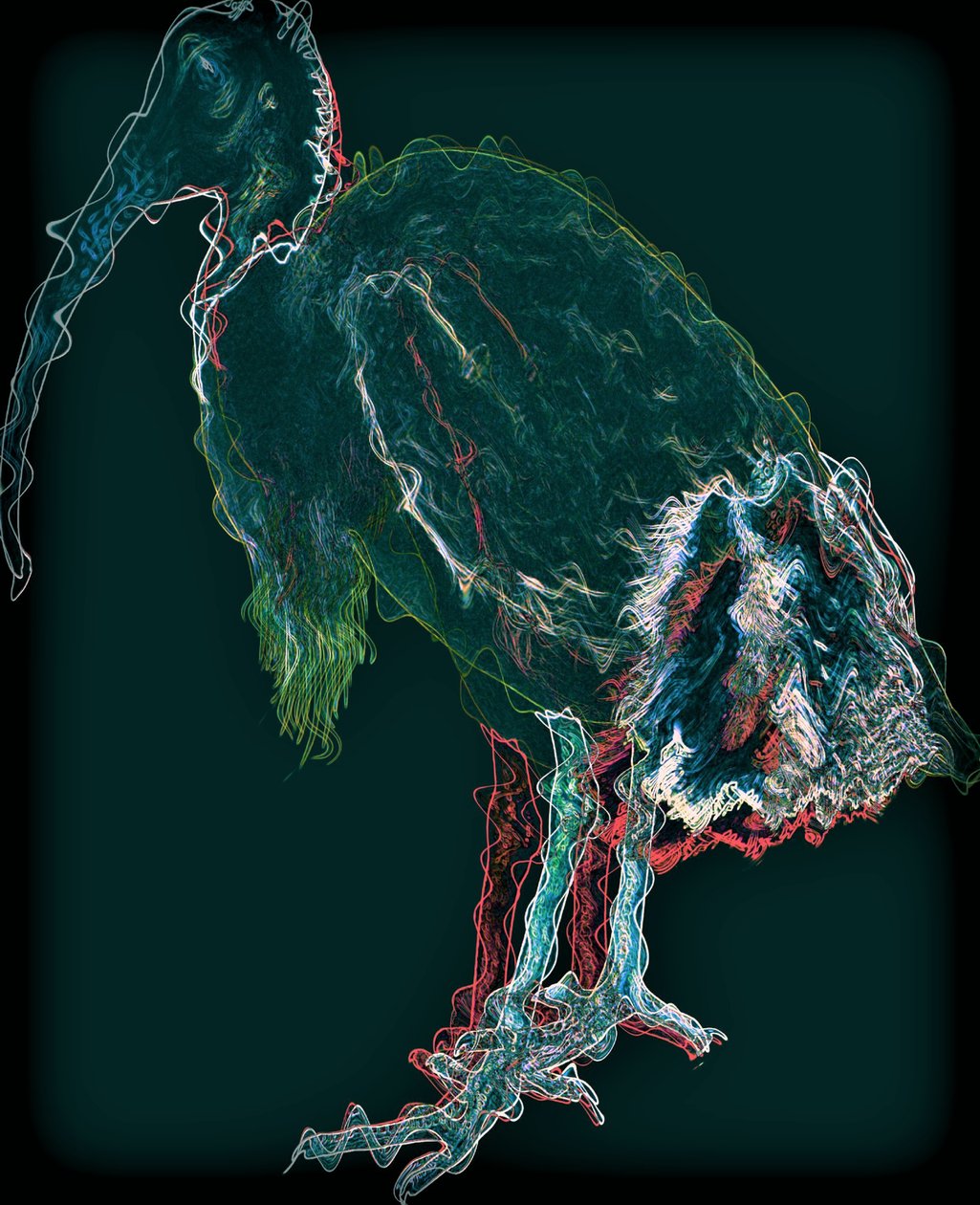 bird II,2020,(blandet media) av Alex Caminker