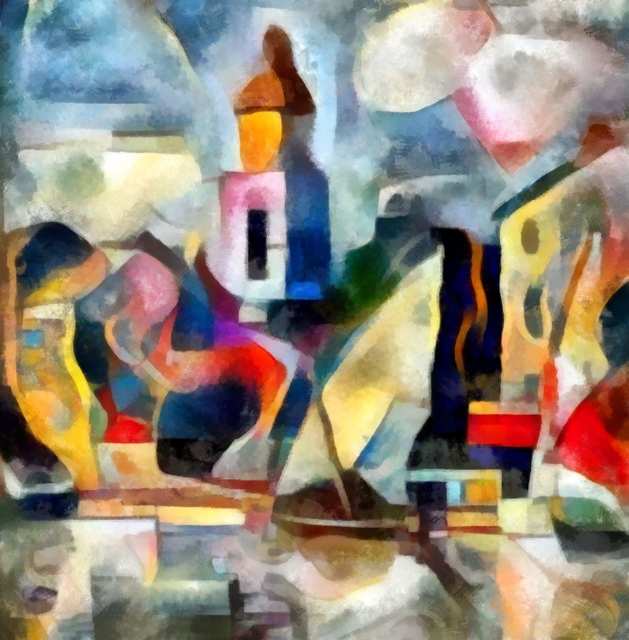 kirke i åsene, 2017, (blandet media) av Alex Caminker