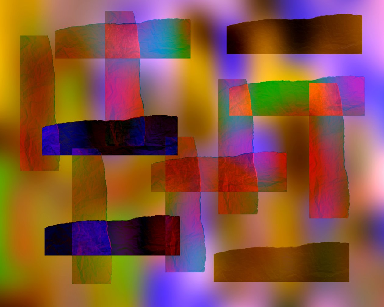 etude #11,2019,(blandet media) av Alex Caminker