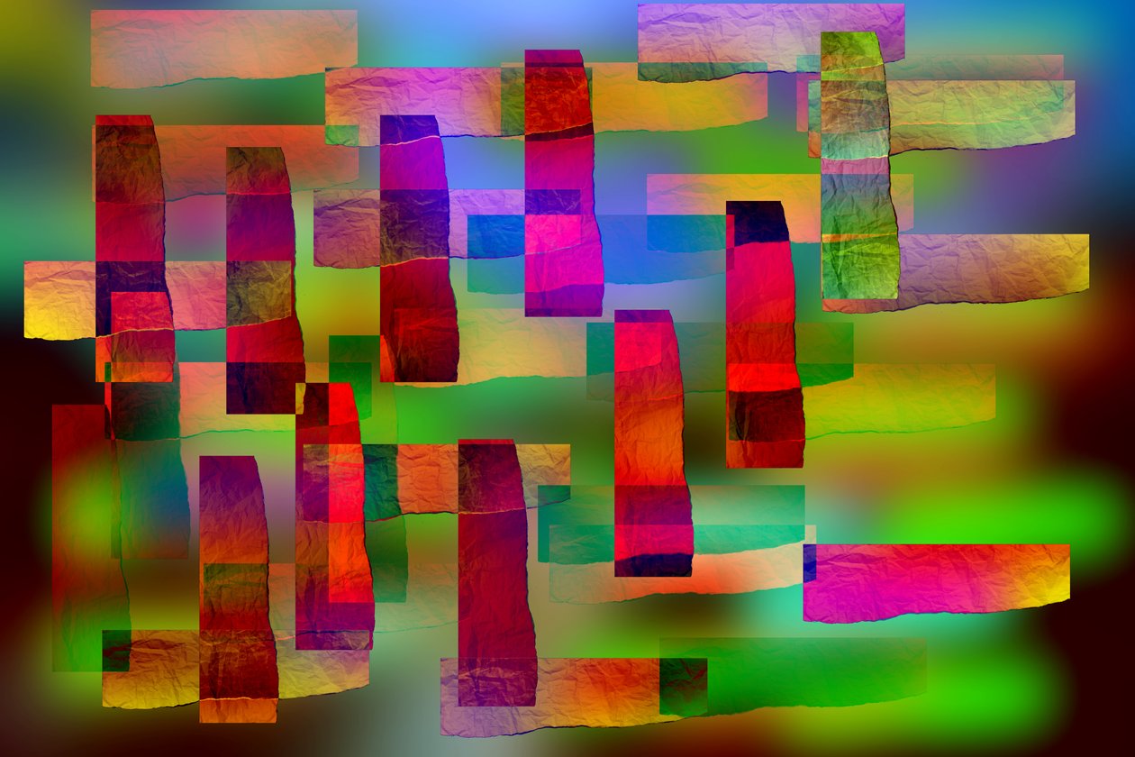 etude #1,2019,(blandet media) av Alex Caminker