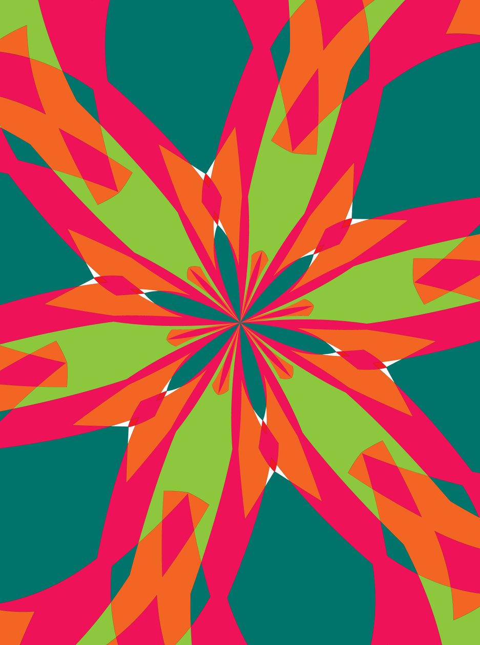 blomster #21,2019,(blandet media) av Alex Caminker