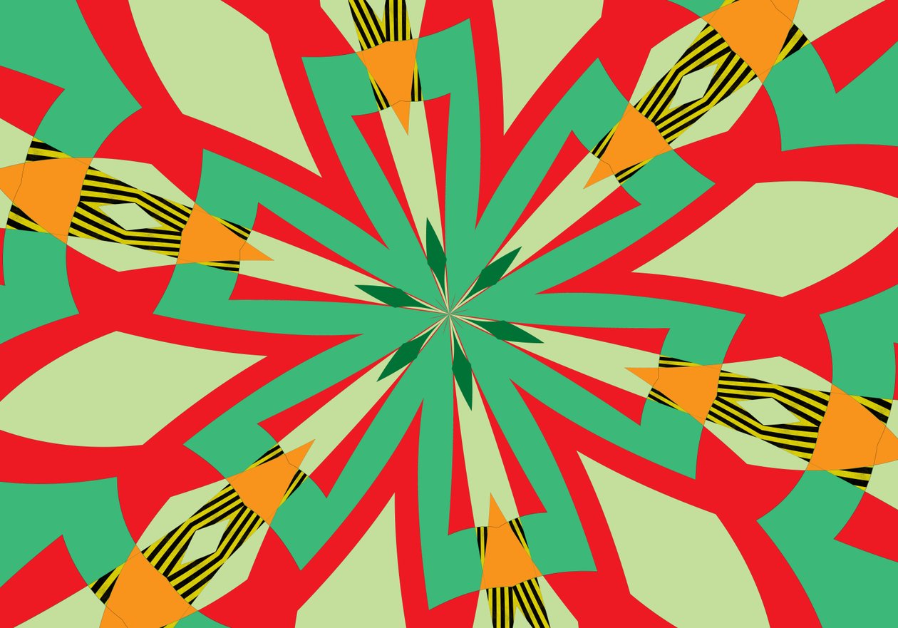 blomster #29,2019,(blandet media) av Alex Caminker