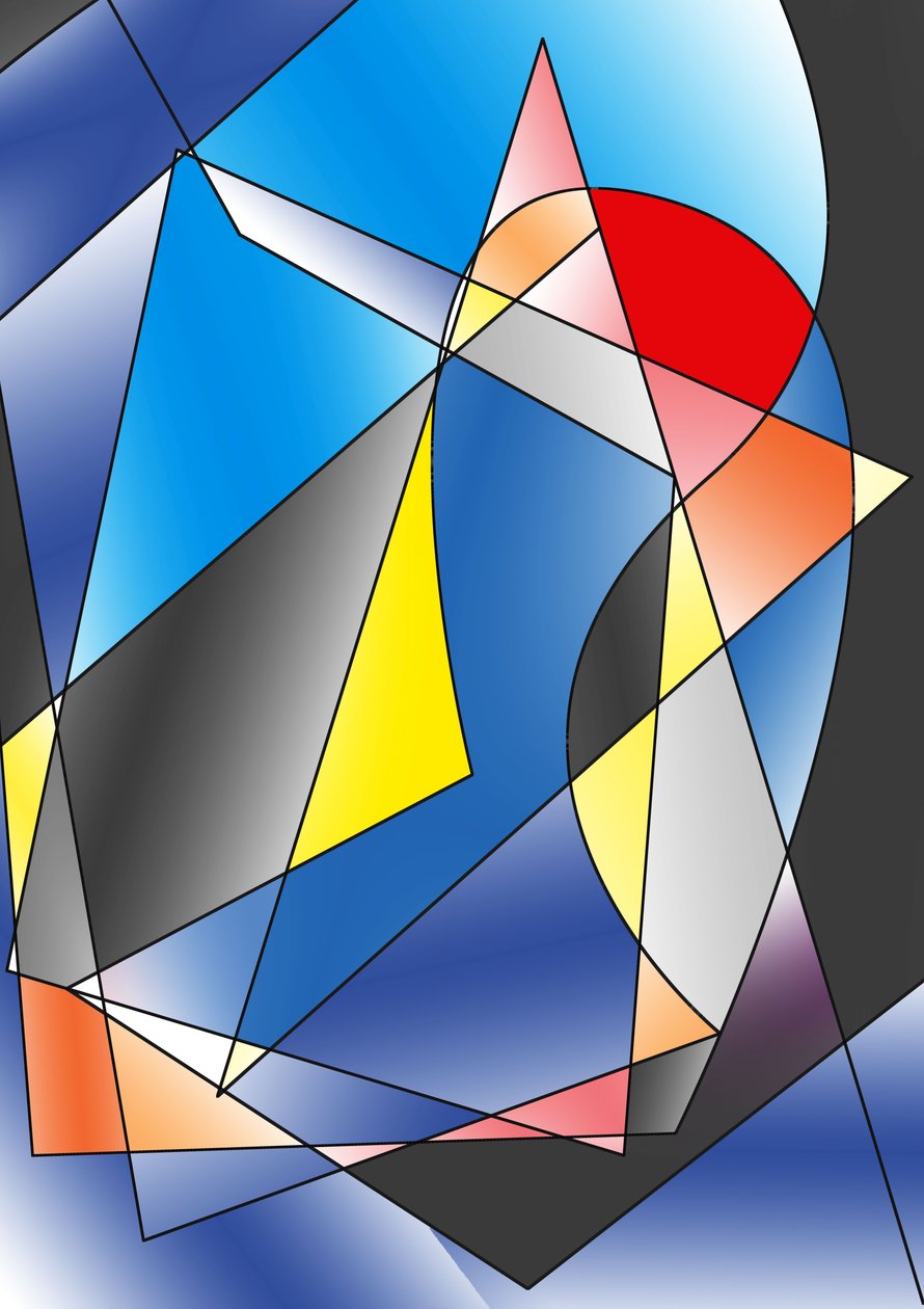 gitar, 2019, (gradient) av Alex Caminker