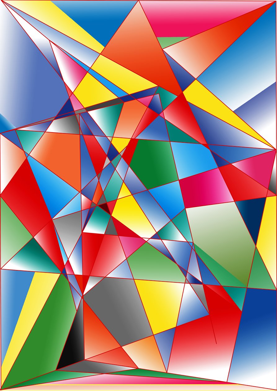 i luften, 2019, (gradient) av Alex Caminker