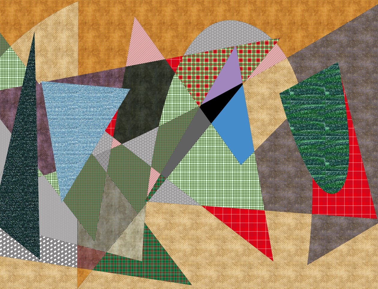landskap #1,2019,(blandet media) av Alex Caminker