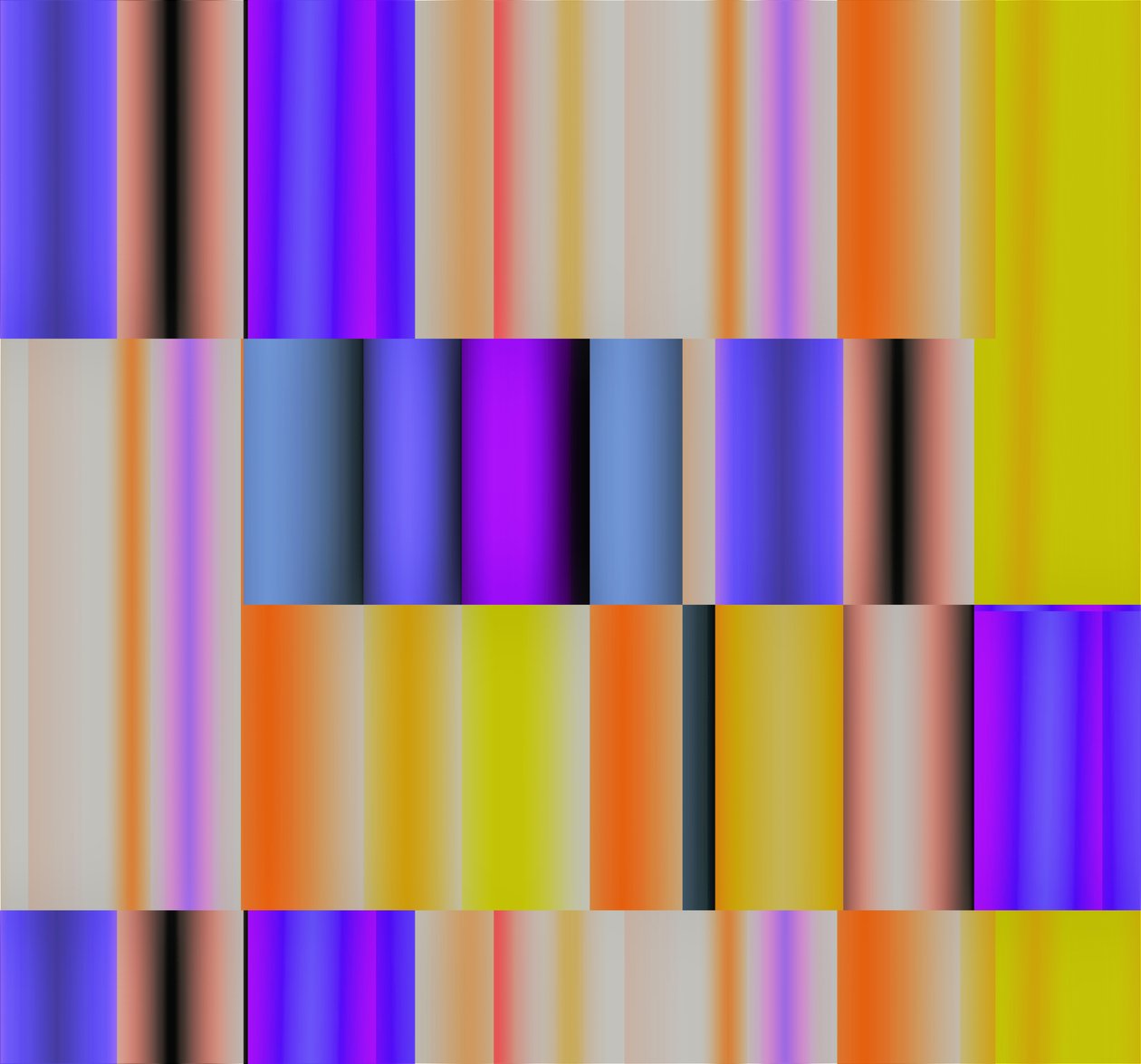 naturen som en TV, 2017, (gradient) av Alex Caminker