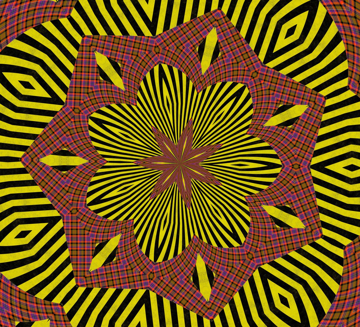 ornament #31,2019,(blandet media) av Alex Caminker