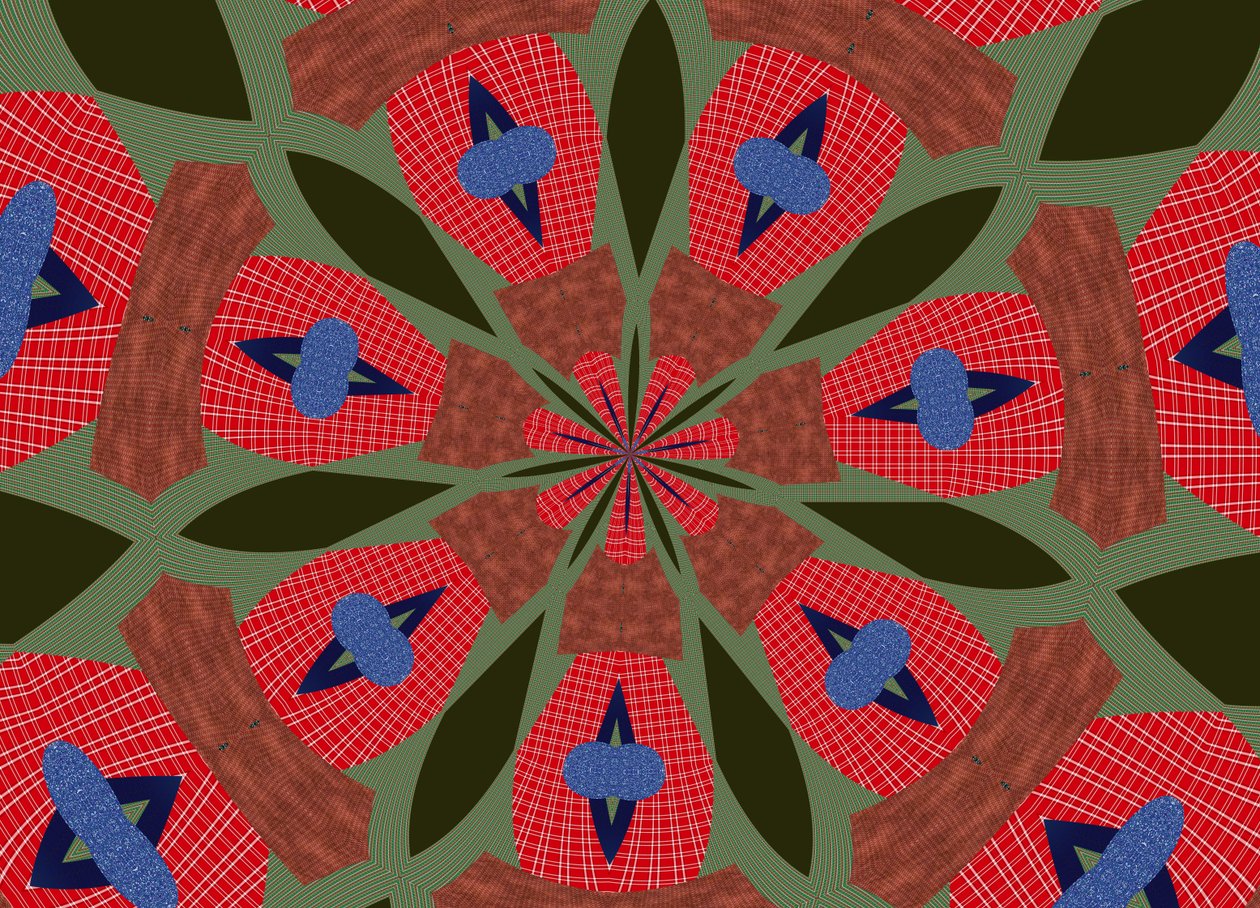 ornament #41,2019,(blandet media) av Alex Caminker