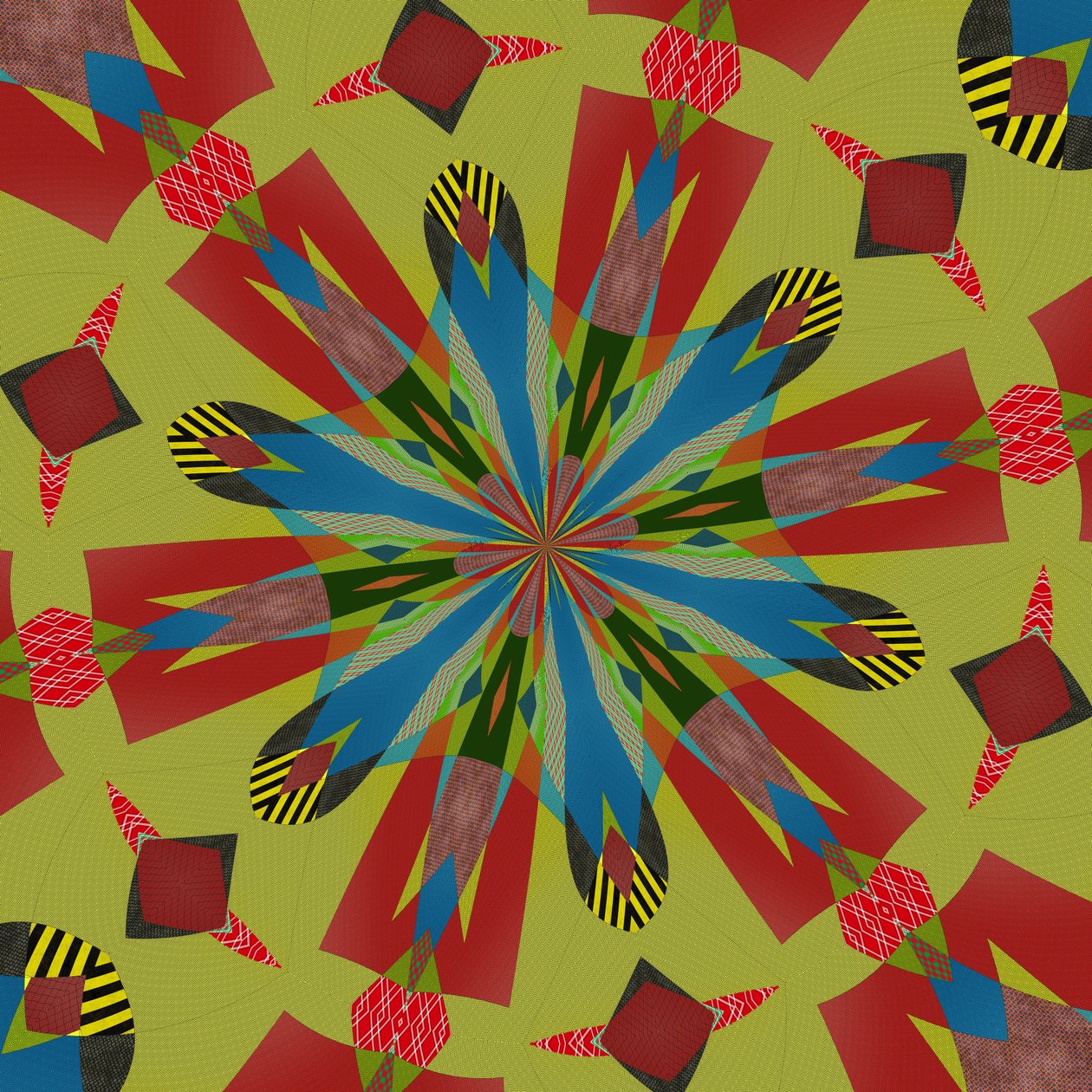 ornament #80,2019,(blandet media) av Alex Caminker