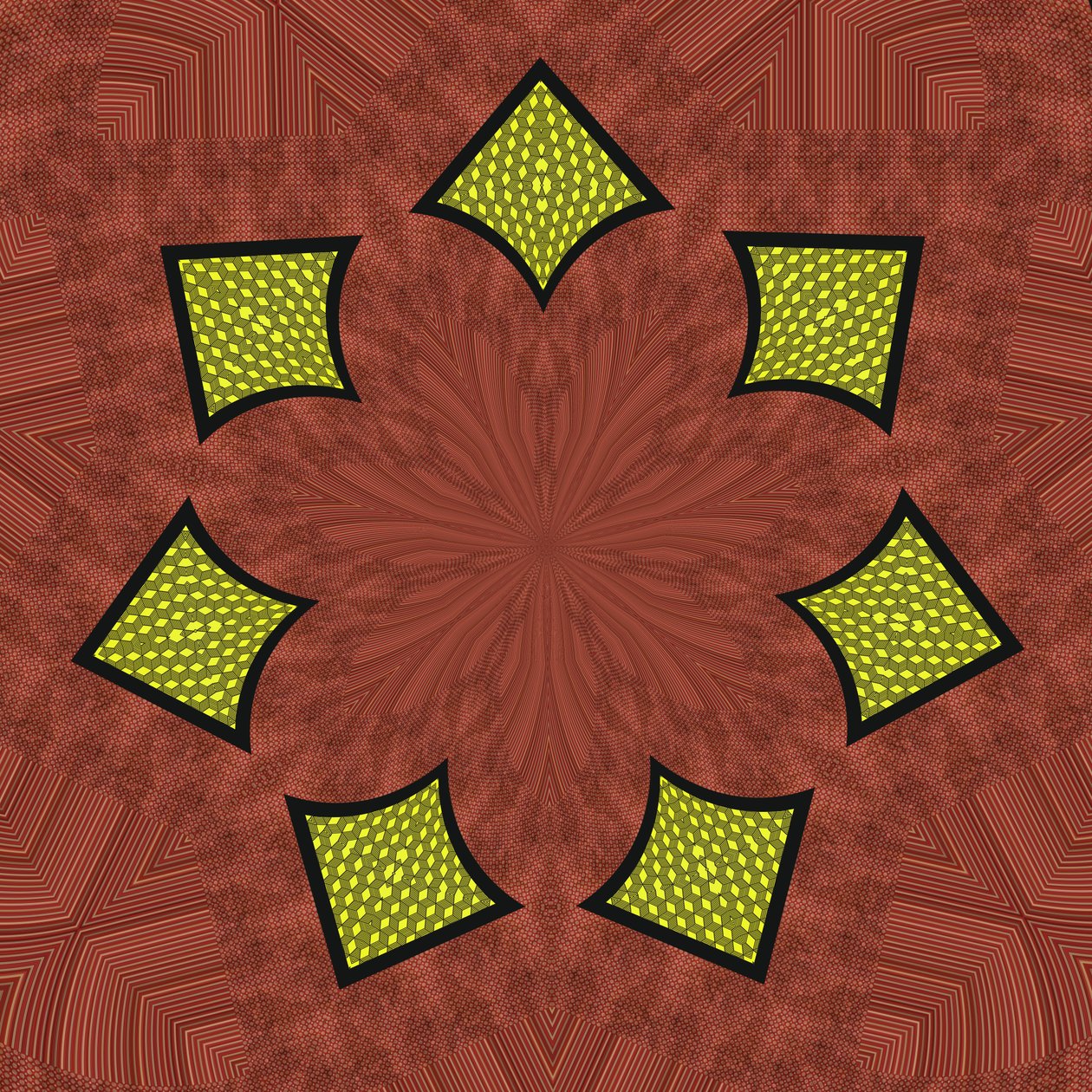 ornament #8,2019,(blandet media) av Alex Caminker