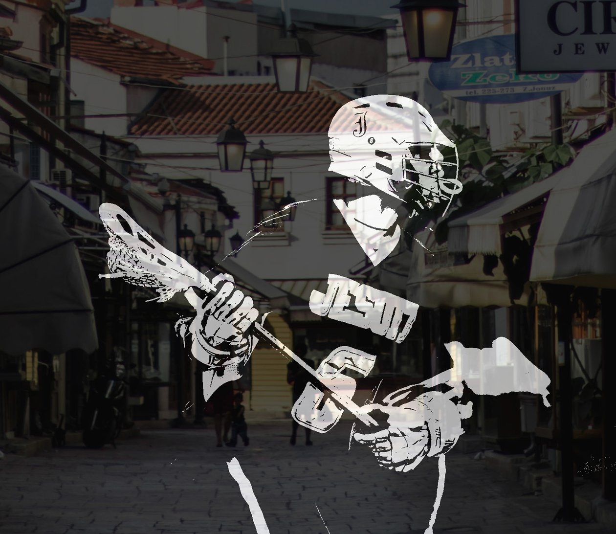 sport illustrert, 2019, (collage) av Alex Caminker