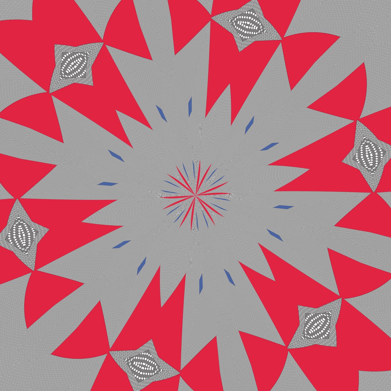 symmetri #43,2019,(blandet media) av Alex Caminker