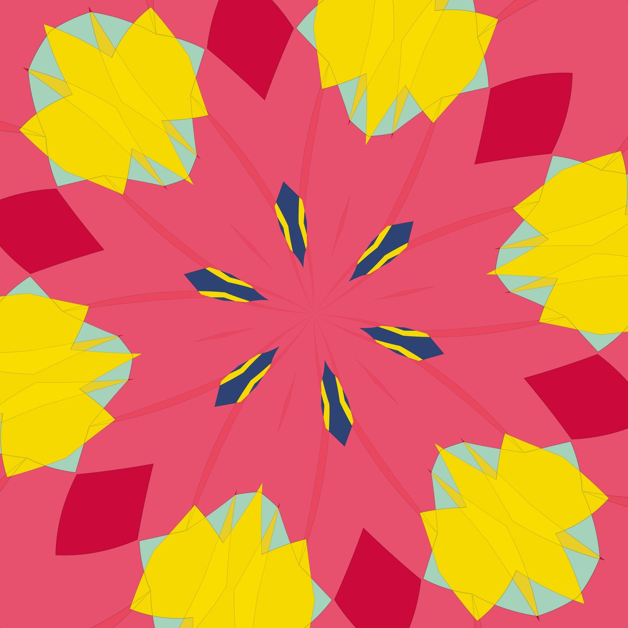 symmetri #44,2019,(blandet media) av Alex Caminker