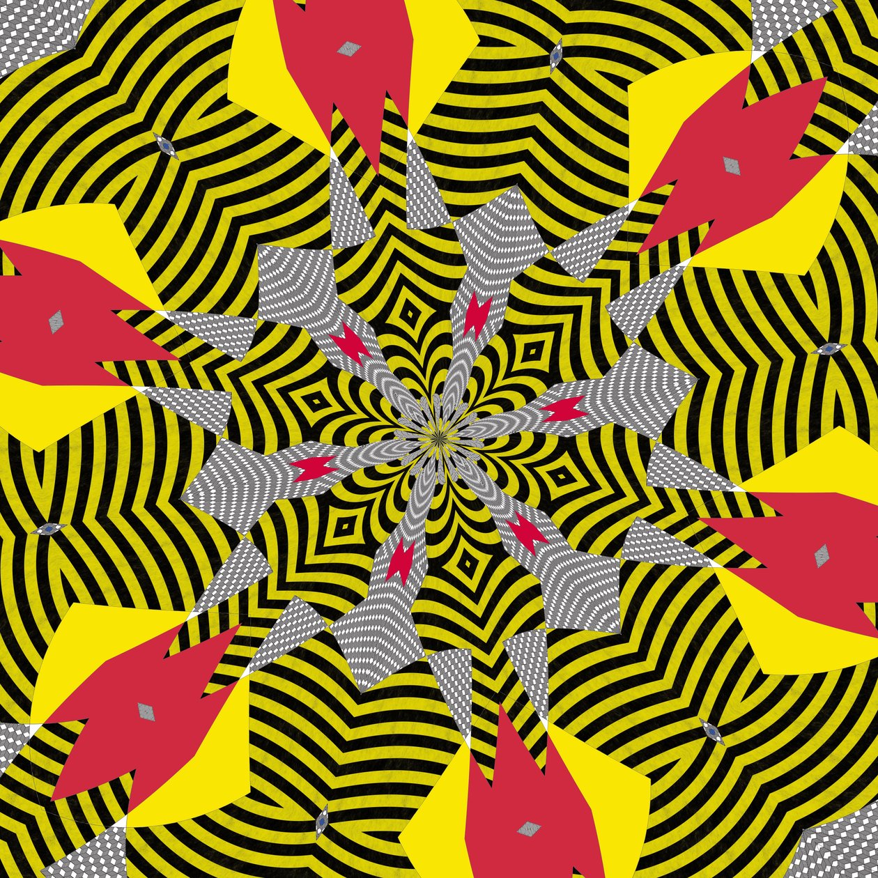 symmetri #5,2019,(blandet media) av Alex Caminker