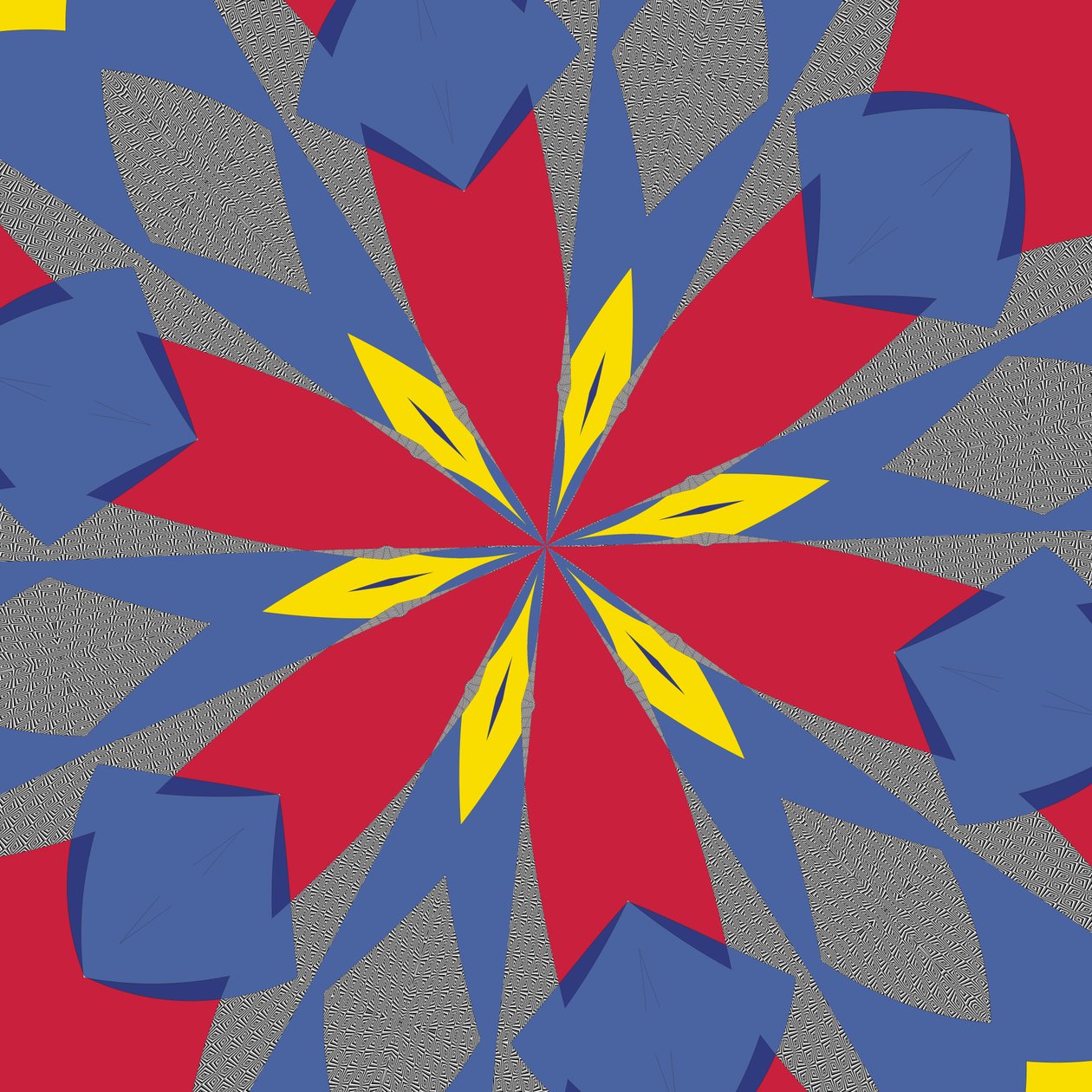 symmetri #54,2019,(blandet media) av Alex Caminker