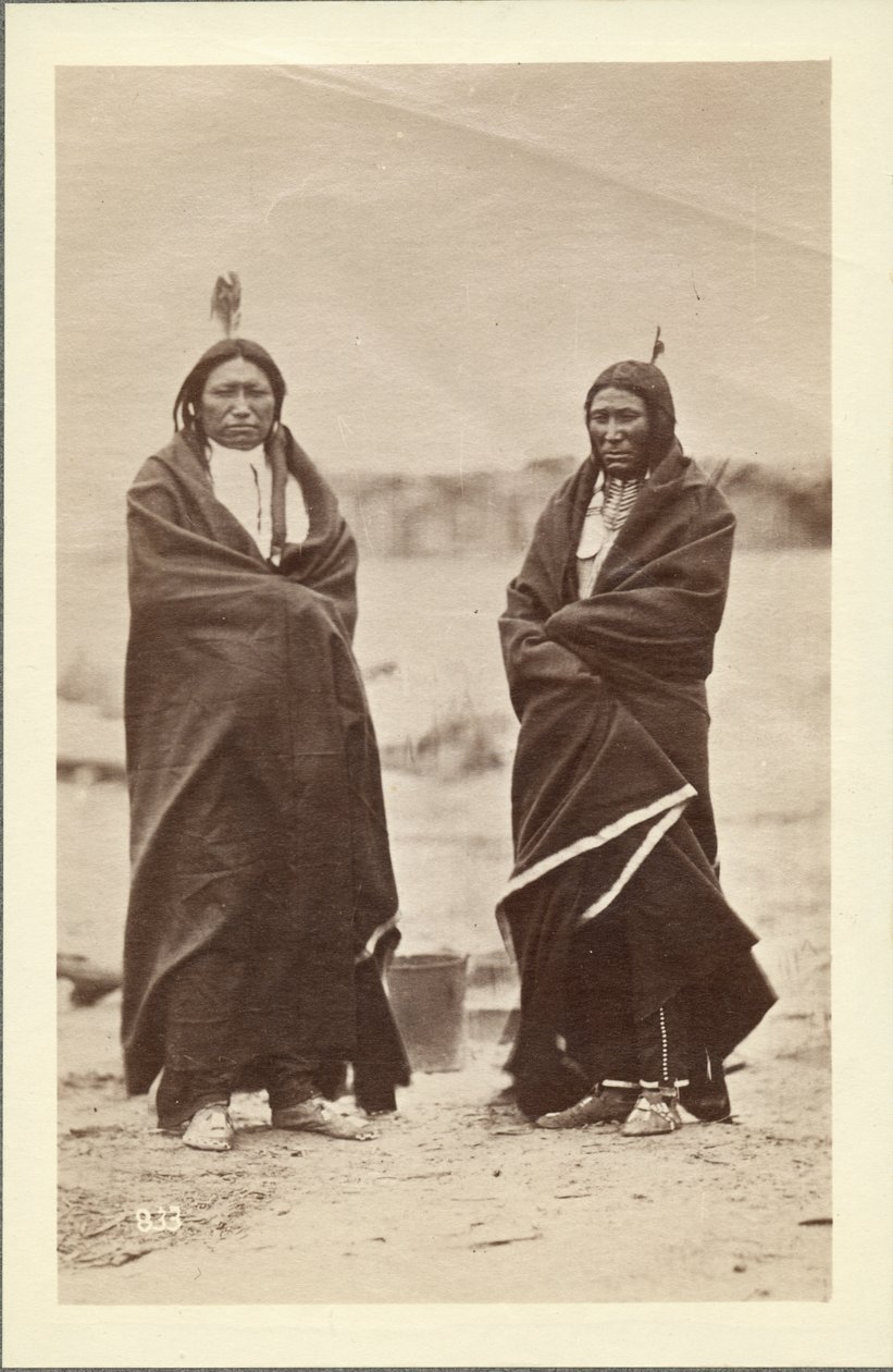 To modige, Dakota, 1868 (albumtrykk) av Alexander Gardner