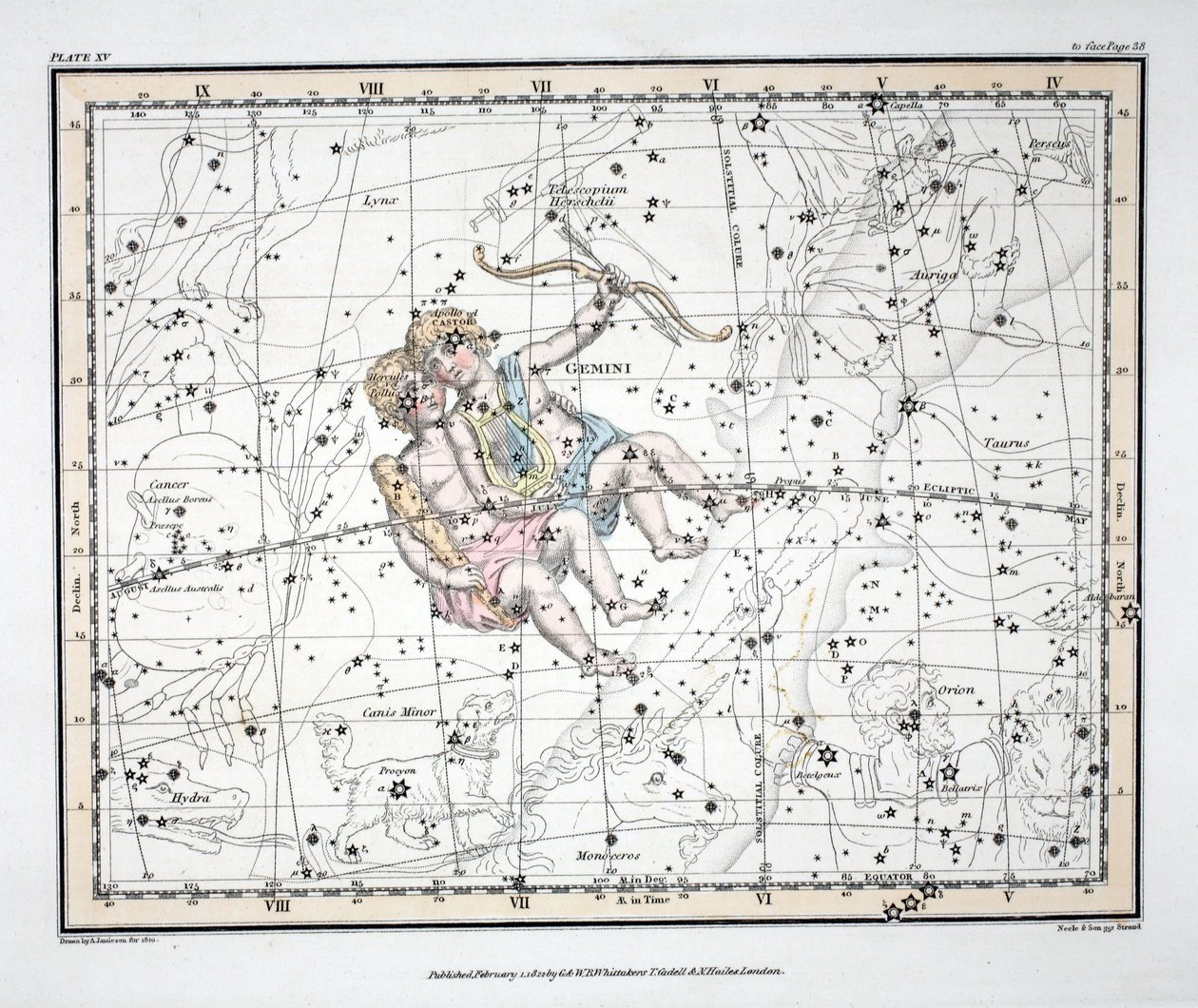 The Constellations (Plate XV) Gemini, fra 