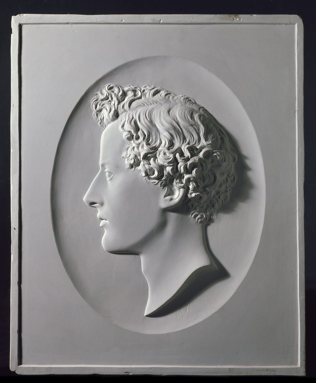 Profilportrett av John Everett Millais, ca. 1854 (gips av Paris) av Alexander Munro