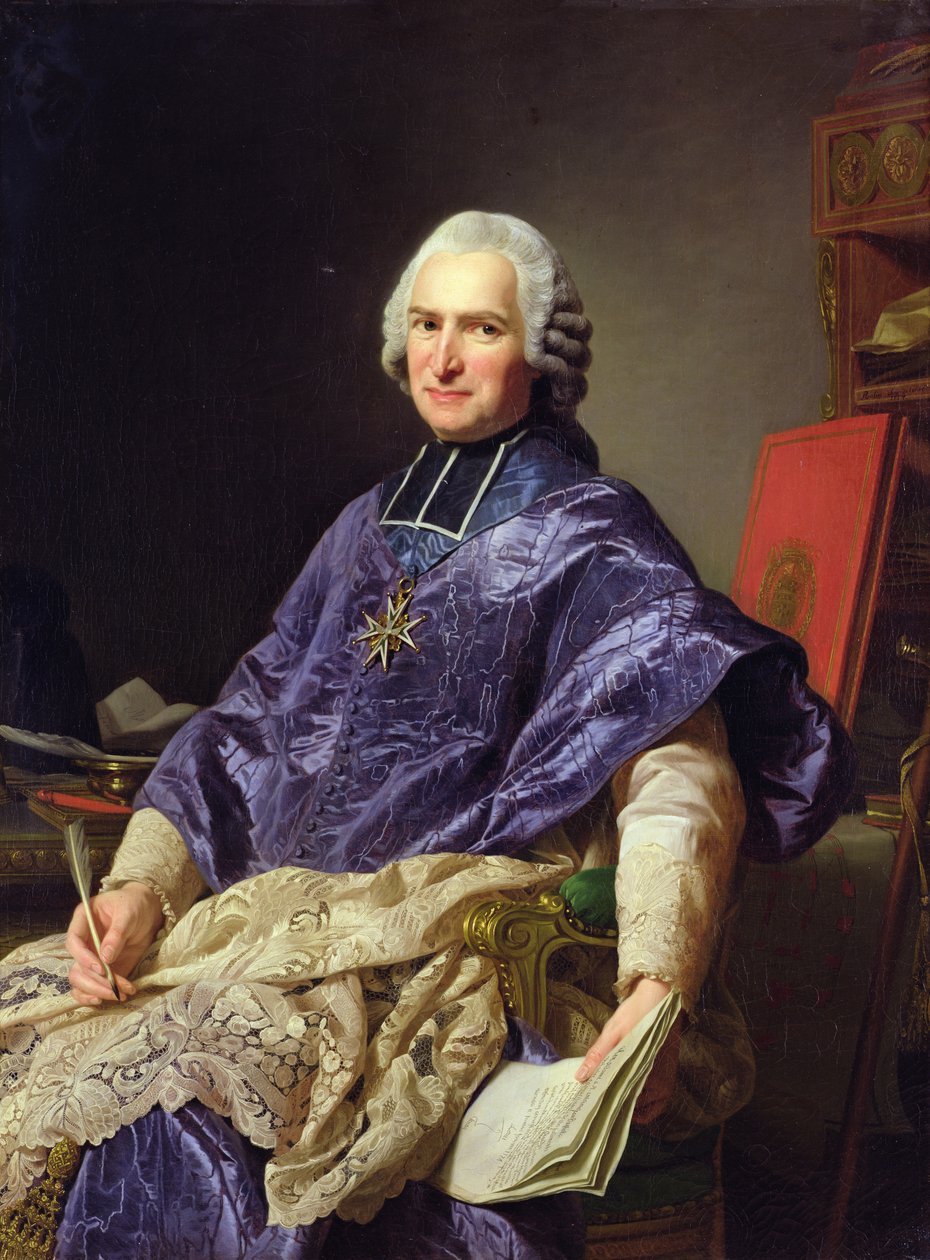 Joseph-Marie Terray (1715-78) Abbe de Molesmes, 1774 av Alexander Roslin