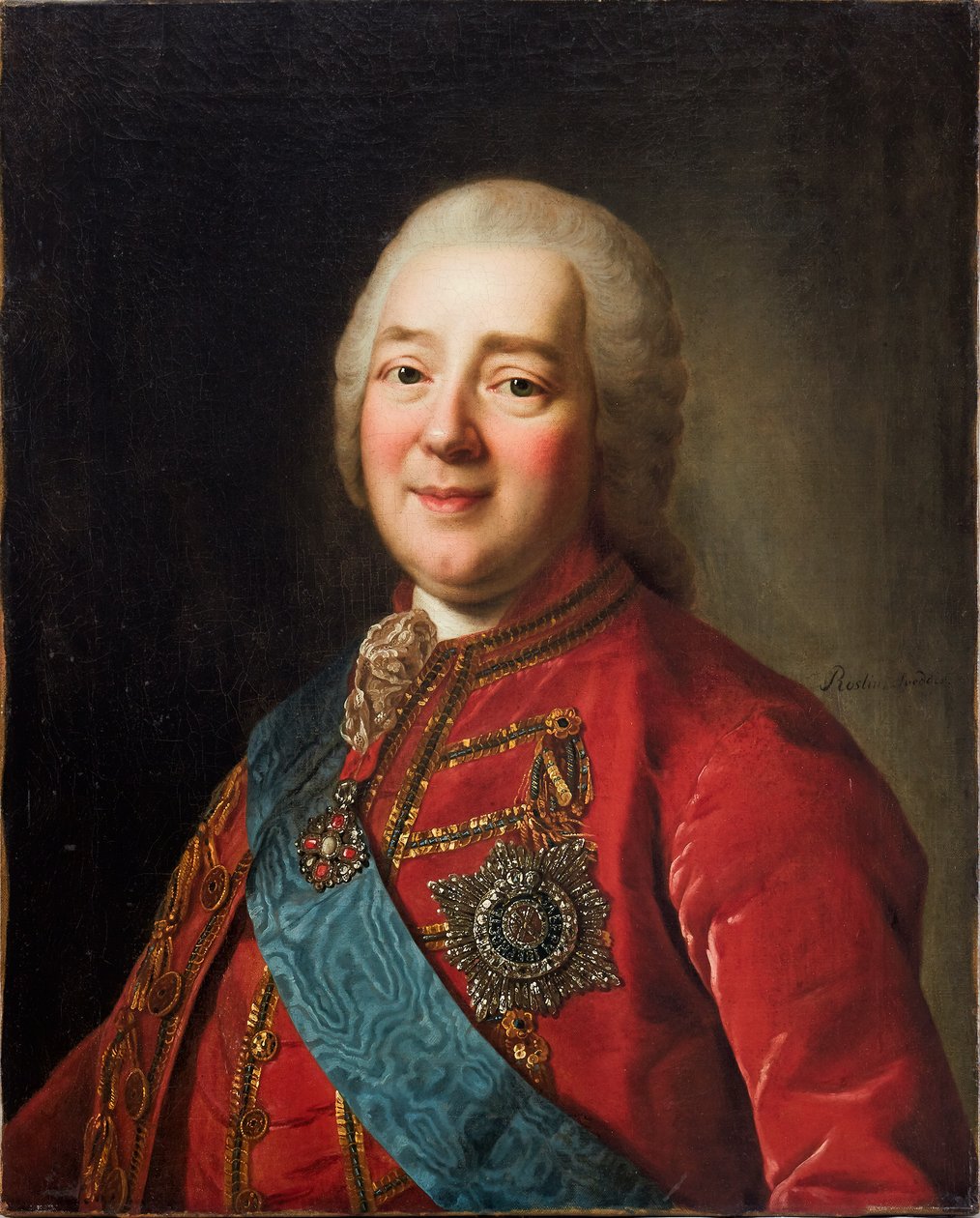 Portrettet viser den russiske greven Nikita Ivanovich Panin (1718-1783) av Alexander Roslin
