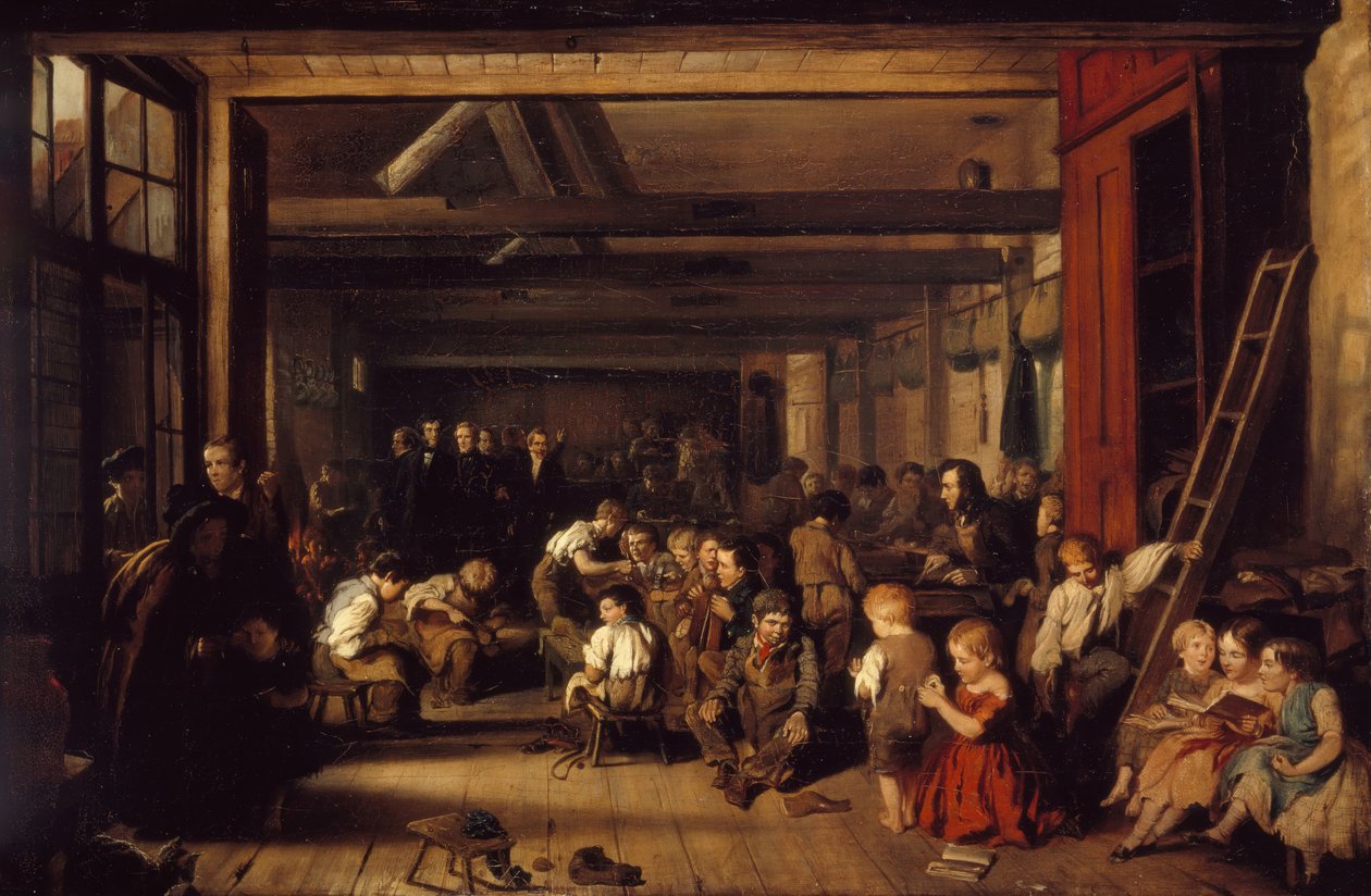The First Ragged School, Westminster, 1851. av Alexander Blaikley