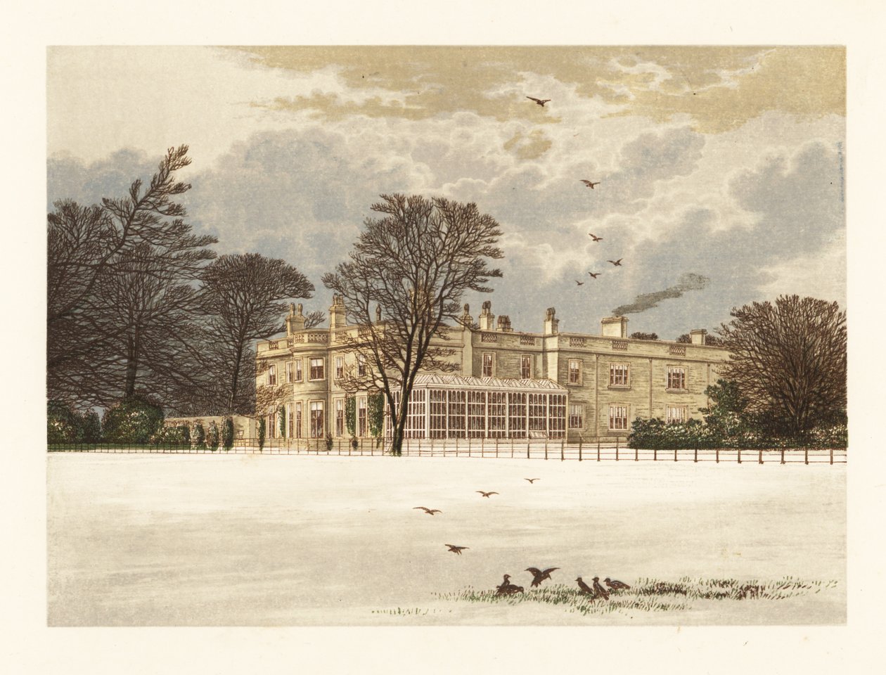 Ednaston Lodge, Derbyshire, England. av Alexander Francis (after) Lydon