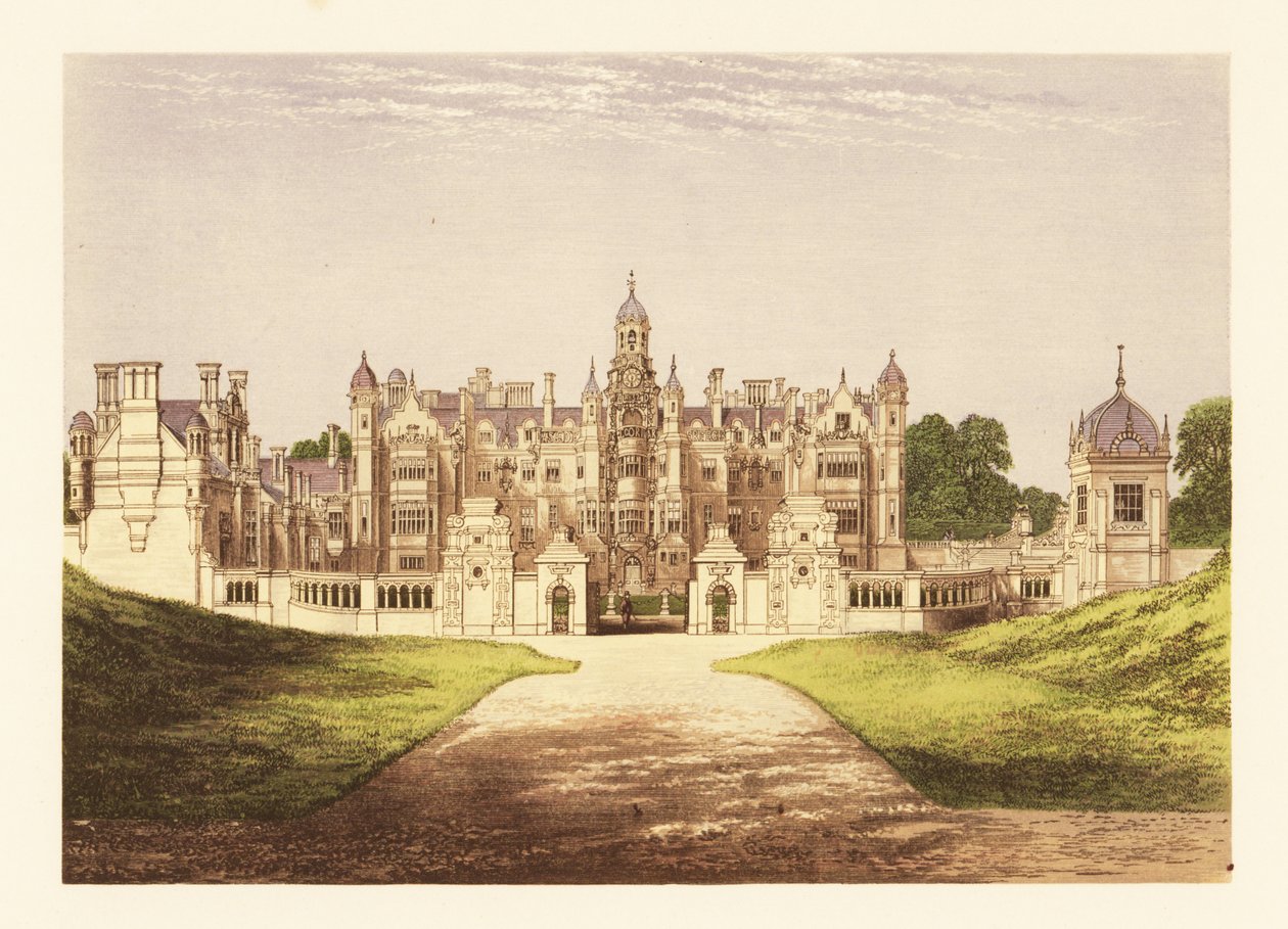 Harlaxton Manor, Lincolnshire, England. av Alexander Francis (after) Lydon