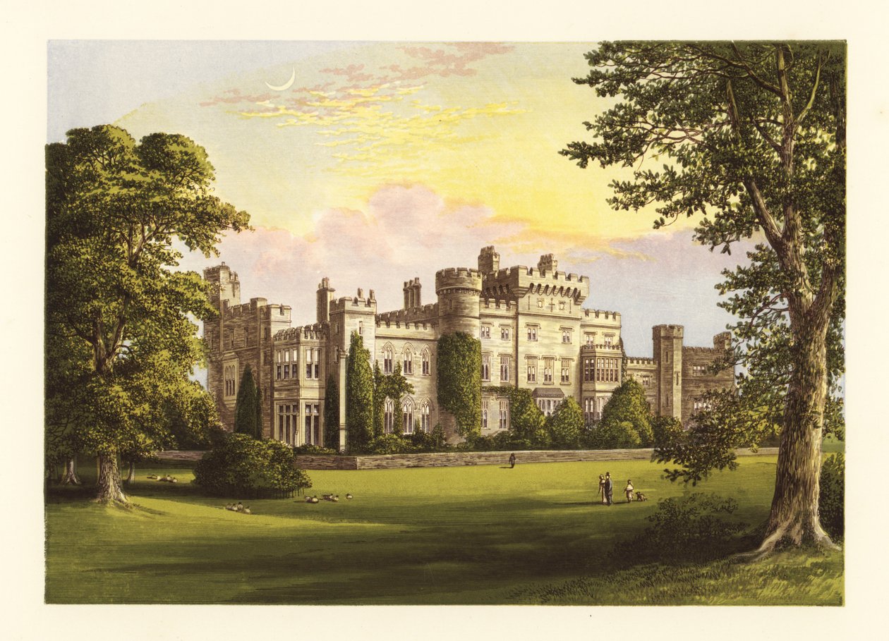 Hawarden Castle, Flintshire, Wales. av Alexander Francis (after) Lydon