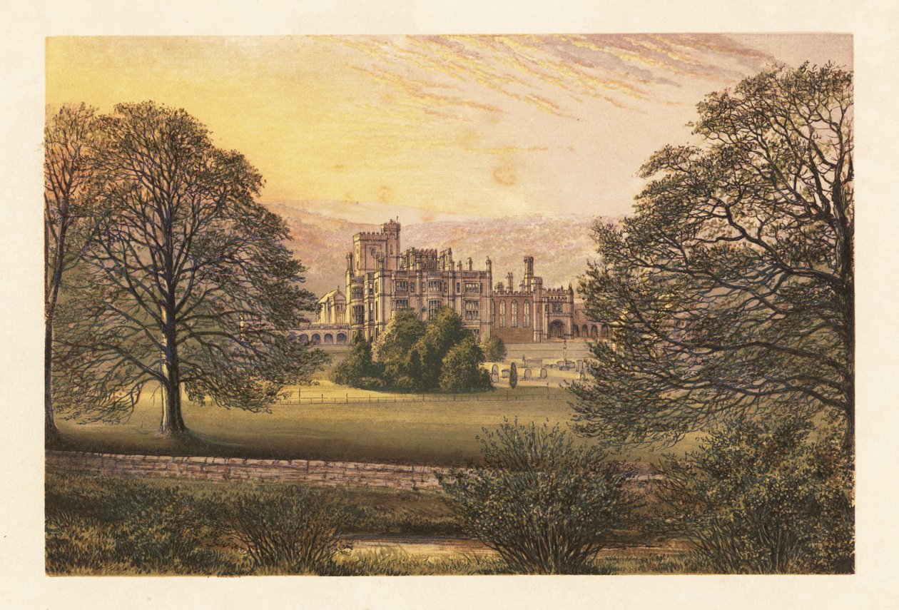 Ilam Hall, Staffordshire, England. av Alexander Francis (after) Lydon