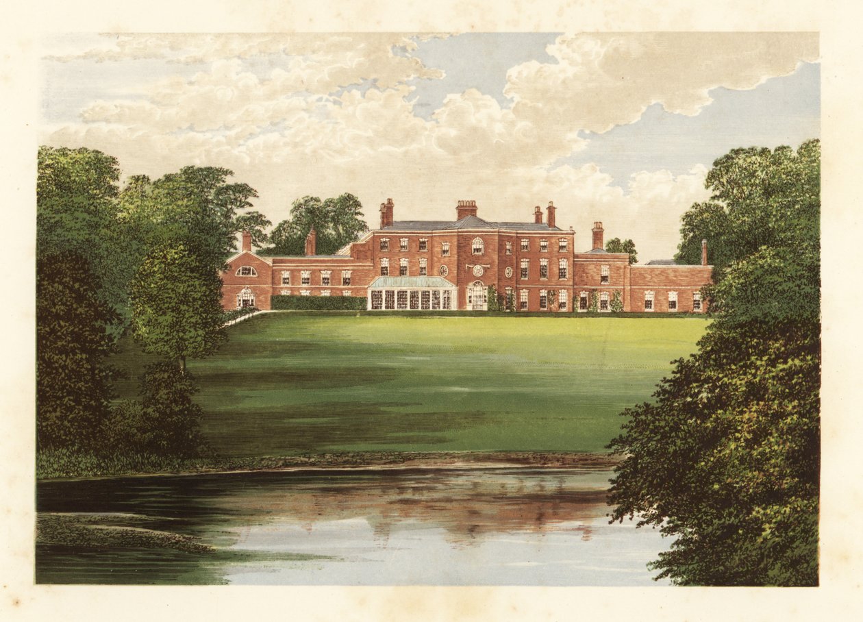 Lawton Hall., Cheshire, England. av Alexander Francis (after) Lydon