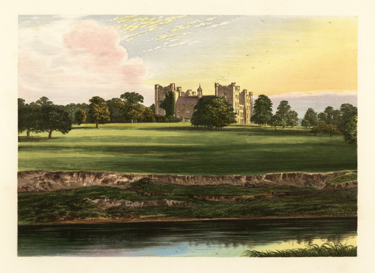Lumley Castle, Durham, England. av Alexander Francis (after) Lydon