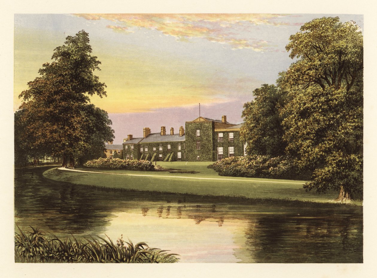 Netherhall, Cumberland, England. ,1880 (gravering) av Alexander Francis (after) Lydon