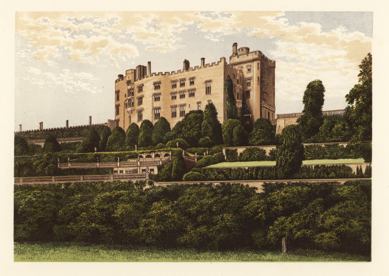 Powis Castle, Montgomeryshire, Wales. av Alexander Francis (after) Lydon