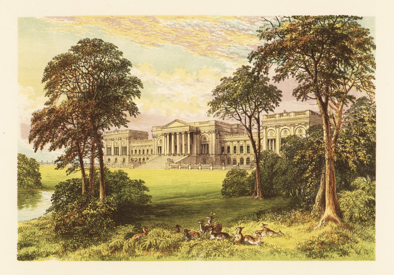 Stowe Park, Buckinghamshire, England. av Alexander Francis (after) Lydon