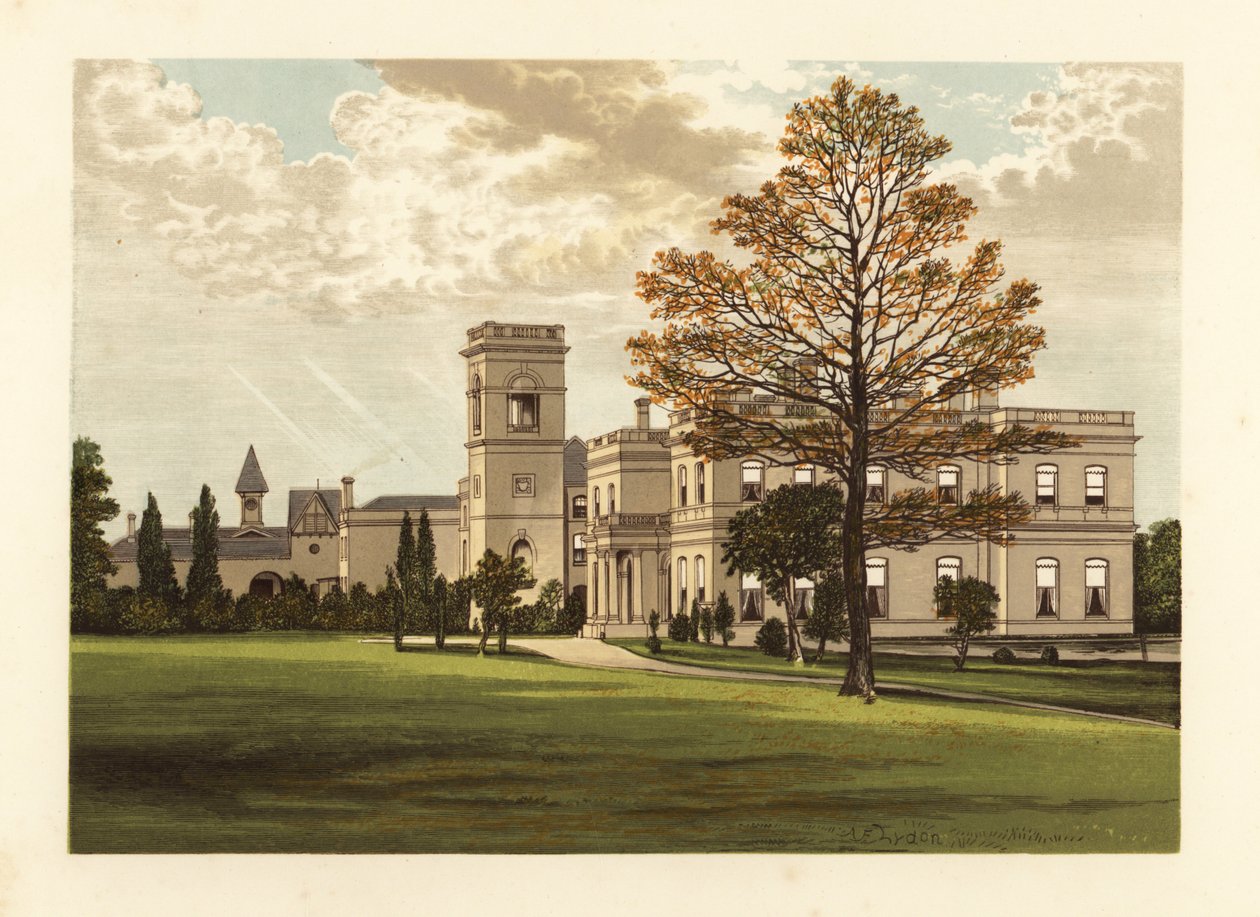 Stowlangtoft Hall, Suffolk, England. av Alexander Francis (after) Lydon
