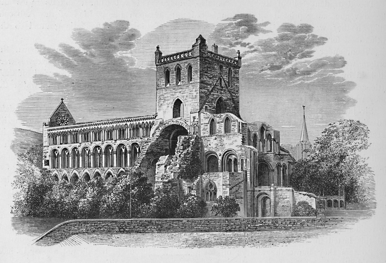 Fra Sør-Øst, Jedburgh Abbey, c1880, 1897 av Alexander Francis Lydon