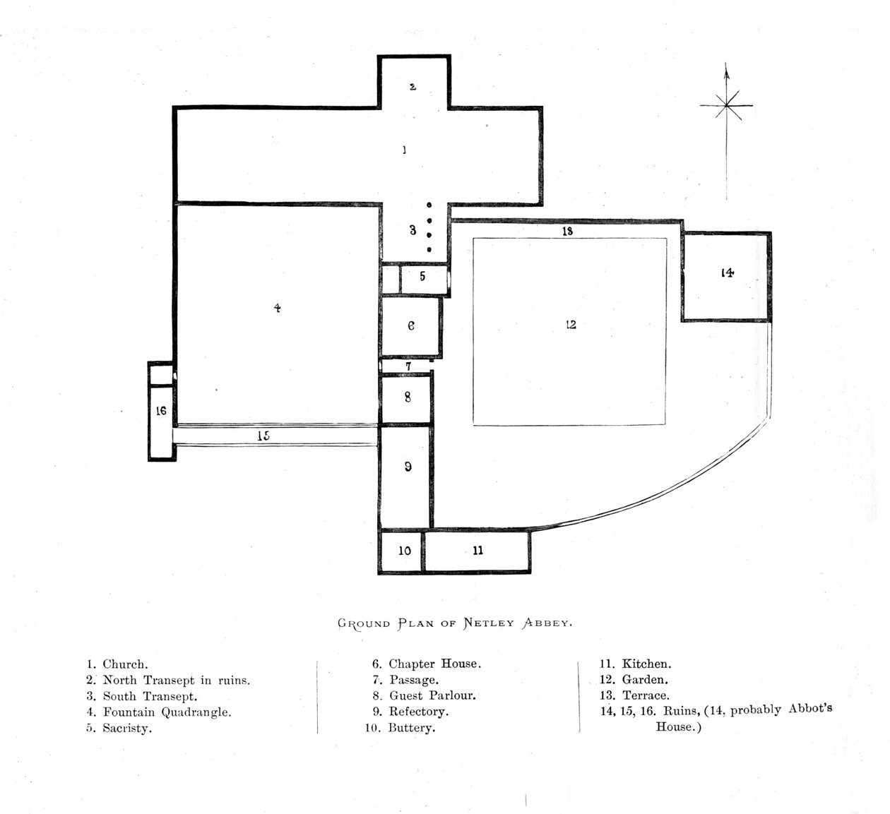 Grunnplan for Netley Abbey, 1897 av Alexander Francis Lydon