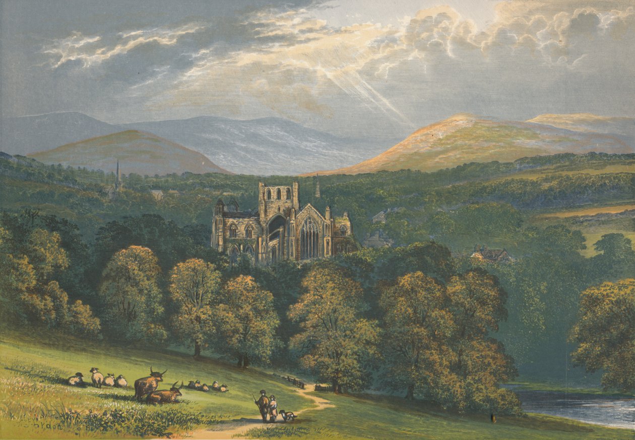 Melrose Abbey, 1882, 1897 av Alexander Francis Lydon