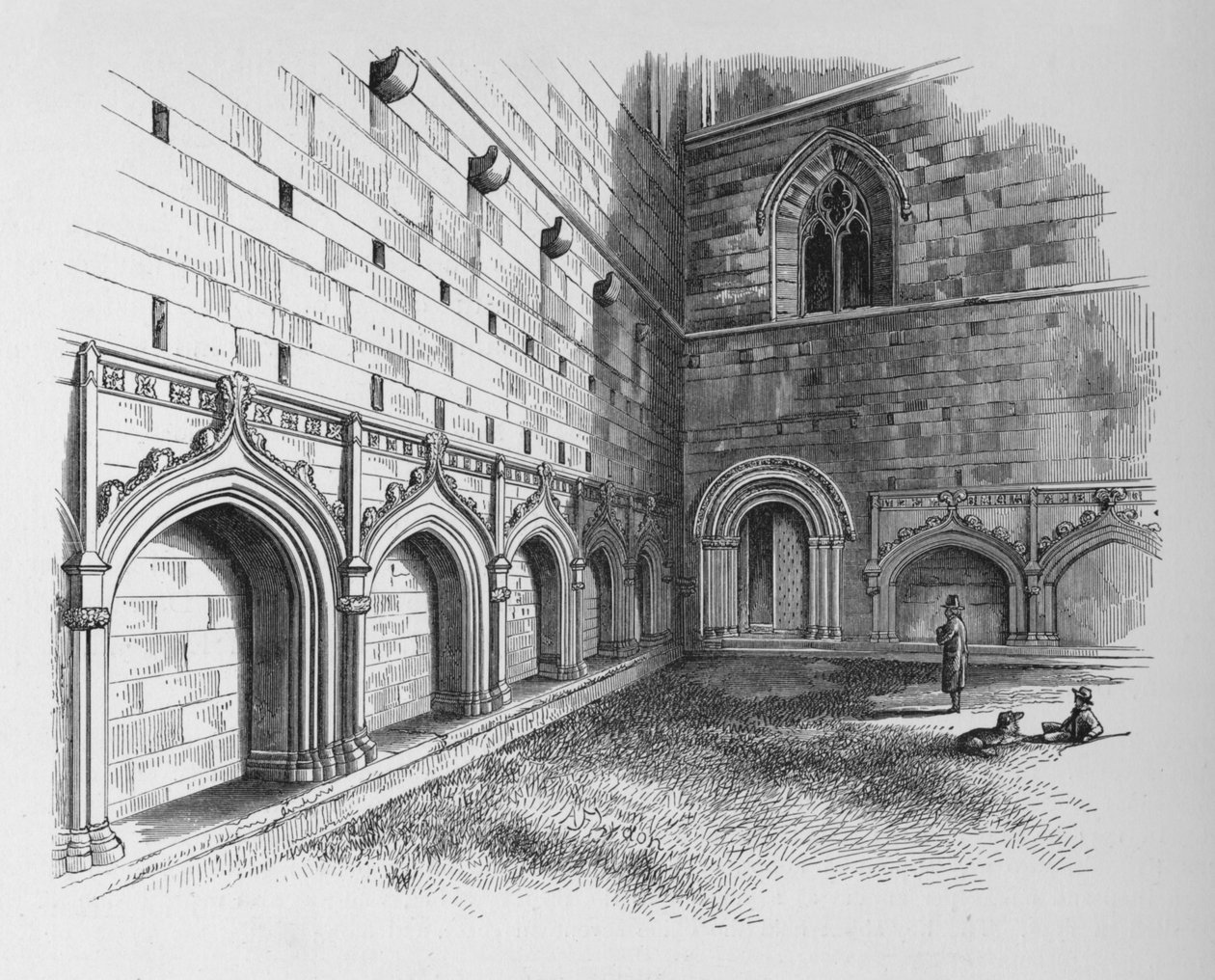 The Cloisters, Melrose Abbey, c1880, 1897 av Alexander Francis Lydon