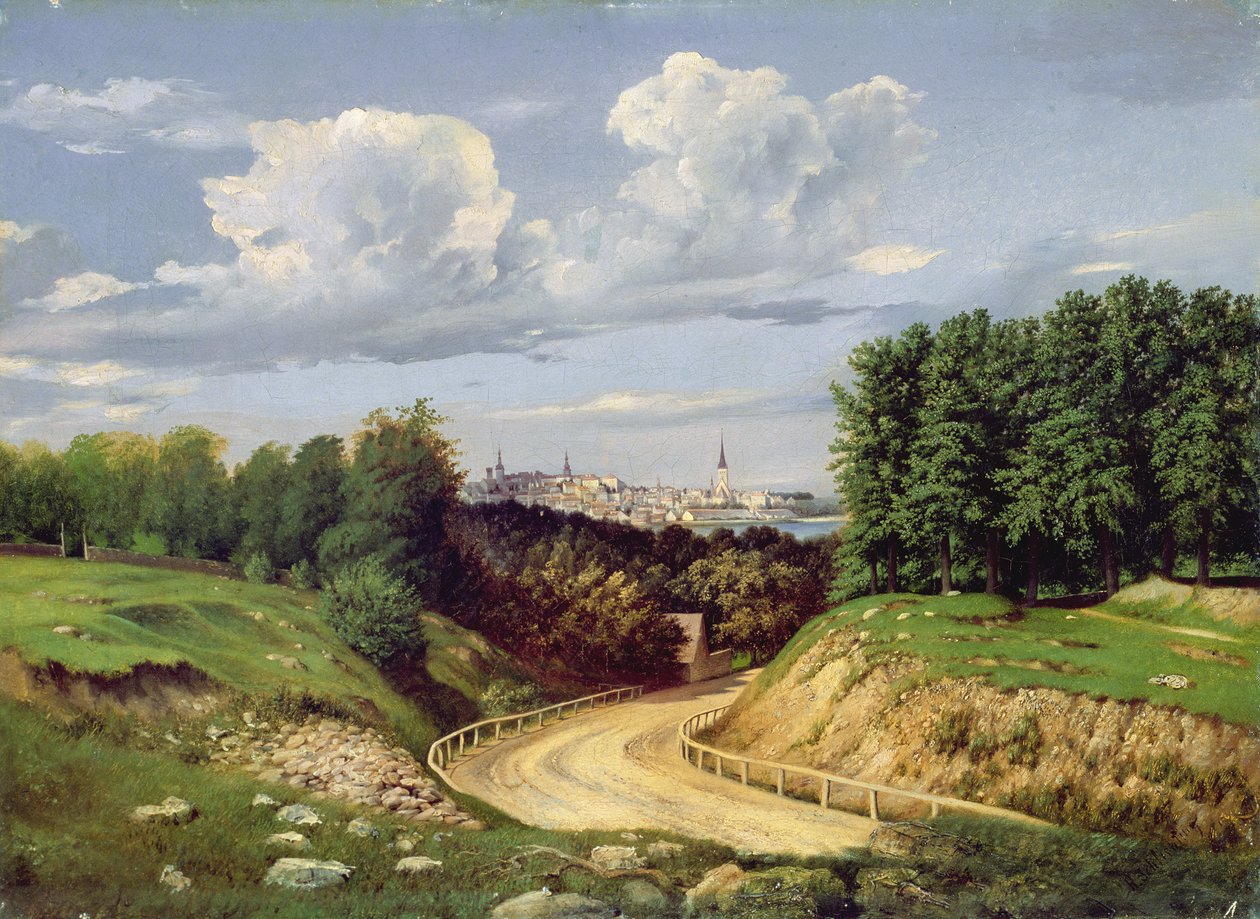 Utsikt over Tallinn av Alexander Georg Schlater